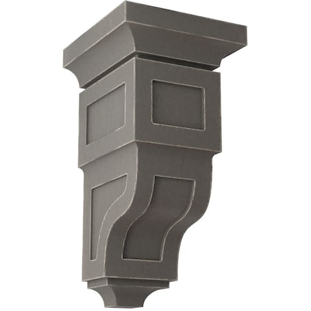 Ekena Millwork 7"W x 7 3/4"D x 14"H Jumbo Reyes Wood Vintage Decor Corbel, Reclaimed Grey CORWD07X07X14RYGY